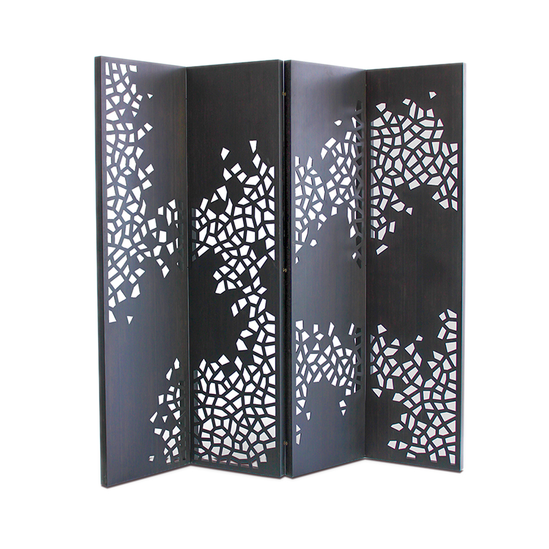 Lace Solid Bamboo Foldable Screen