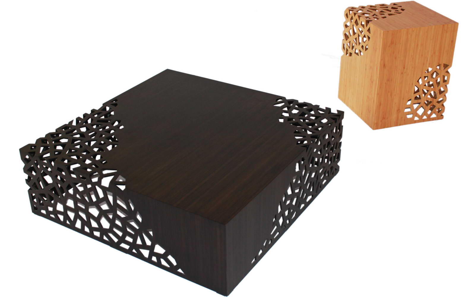 Lace Solid Bamboo carving Coffee Table