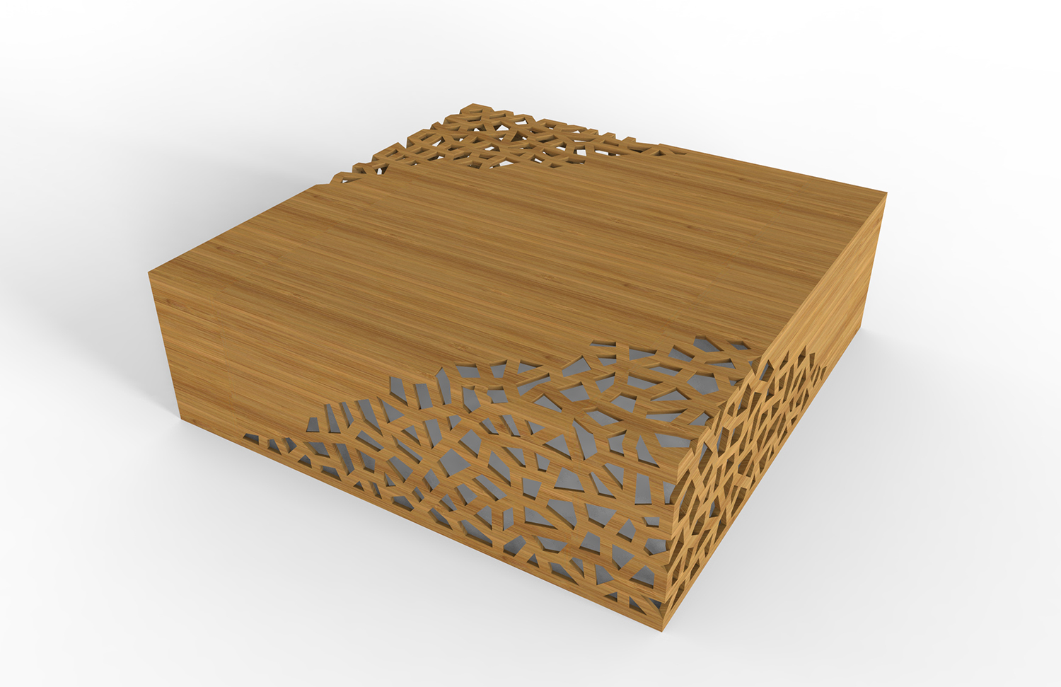 Lace Solid Bamboo carving Coffee Table