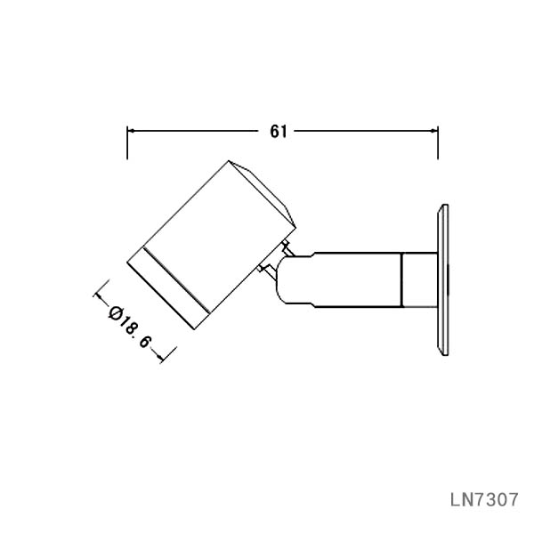 Recessed instal 1W led mini kitchen cabinet spotlight lamp