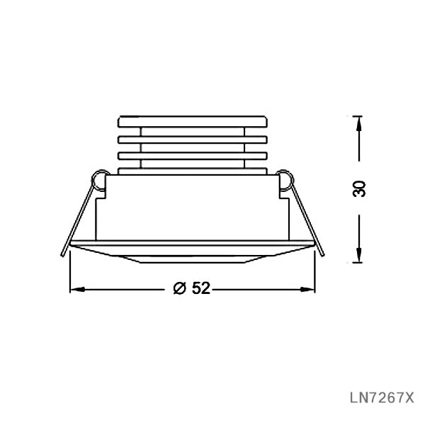 Movable light head 3W recessed led cabinet light LN726X