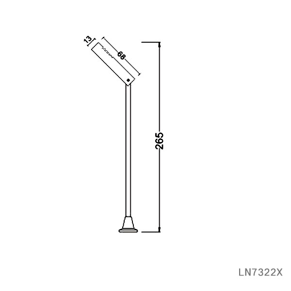 Brightness 1W3W led standing under cabinet spotlight lamp LN7322X