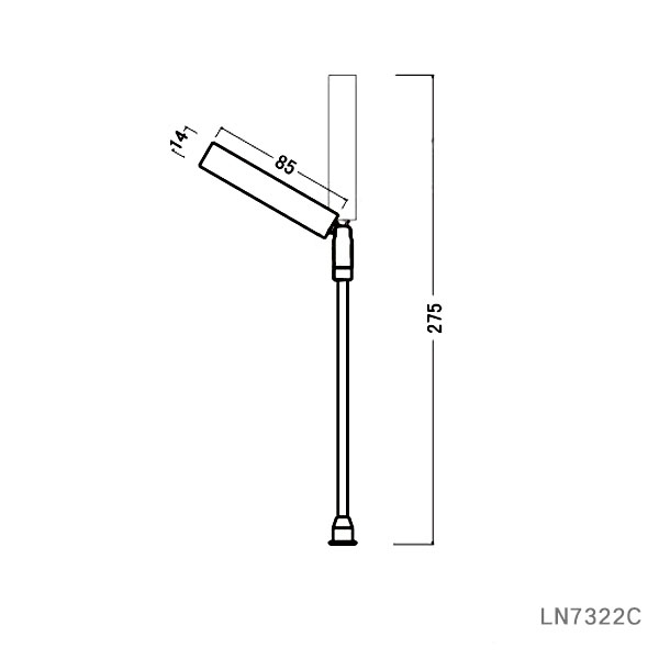 Brightness 1W3W led standing under cabinet spotlight lamp LN7322X