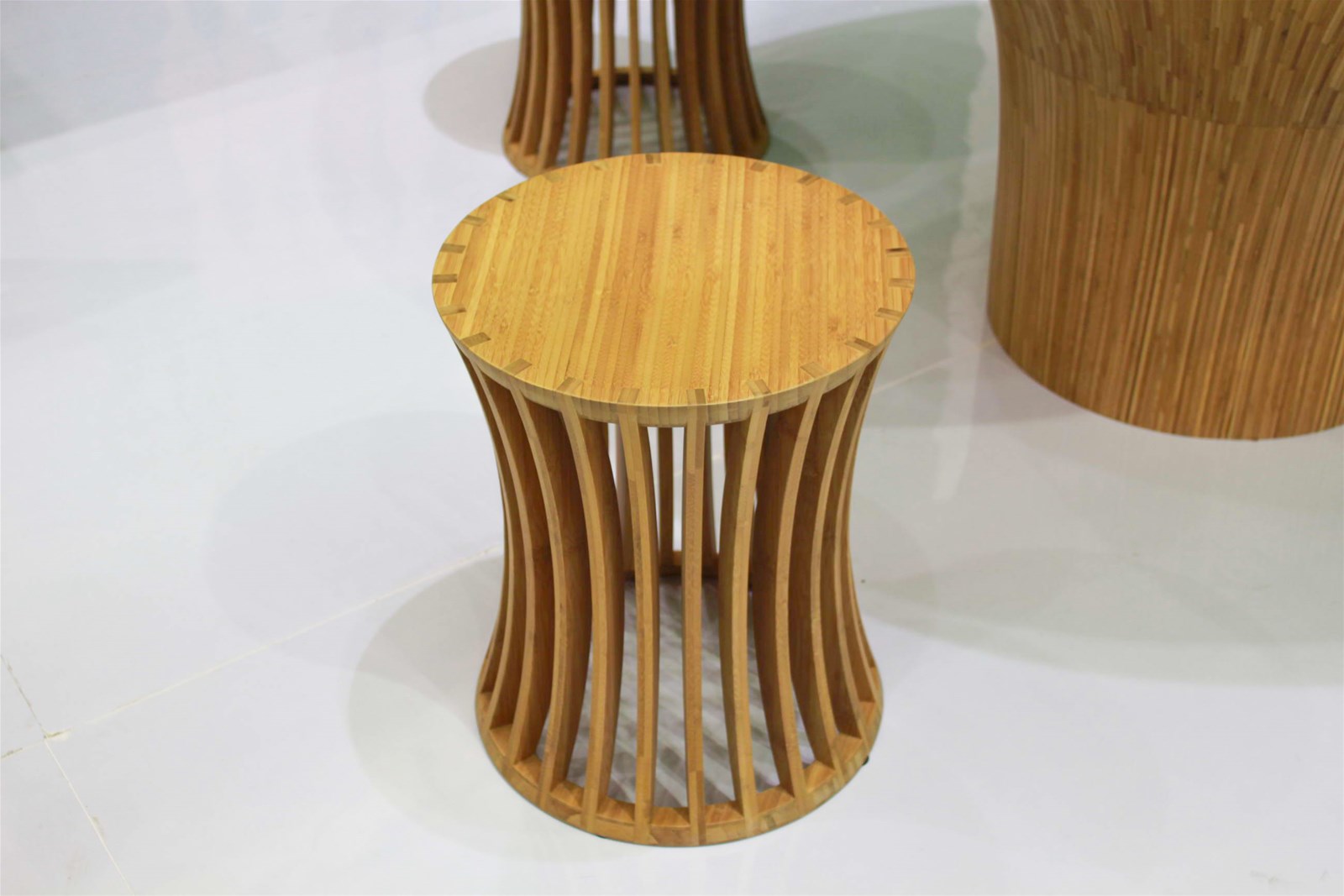 Yu Solid Bamboo stool without cushion