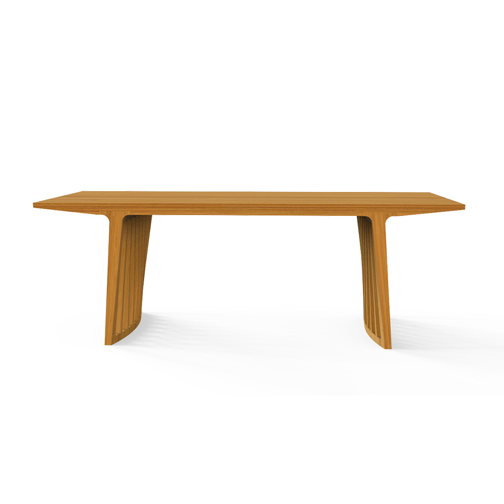 Alta Solid Bamboo Dining Table with Slat Leg