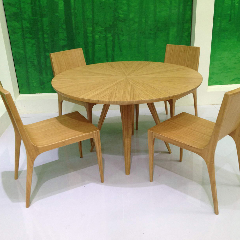 Beverly Round Solid Bamboo Dining Table