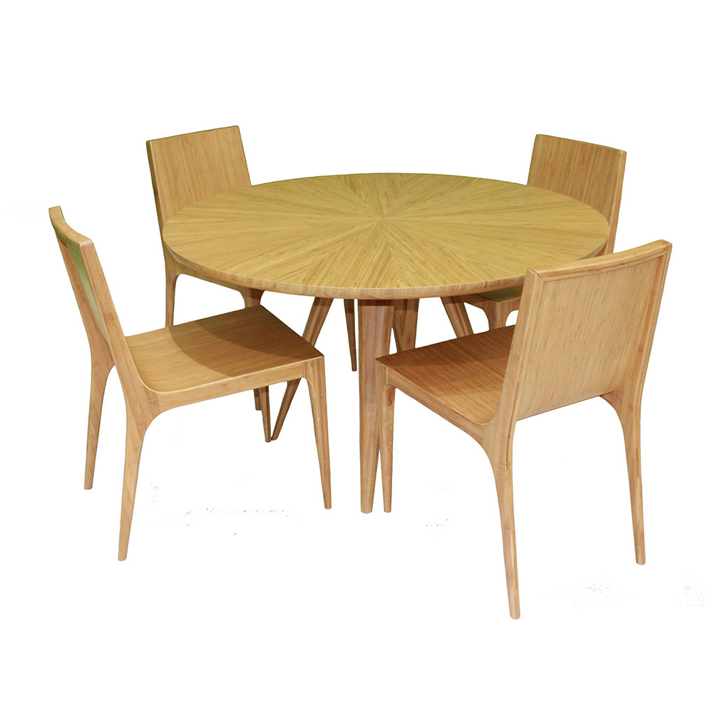 Beverly Round Solid Bamboo Dining Table