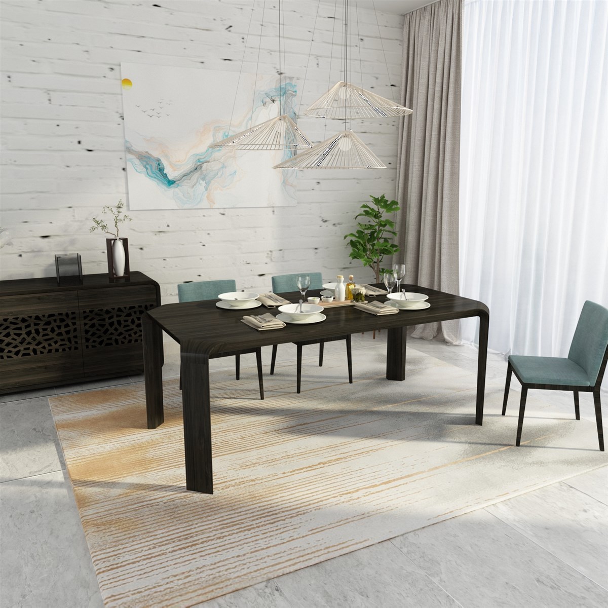 Beverly Solid Bamboo Dining Table