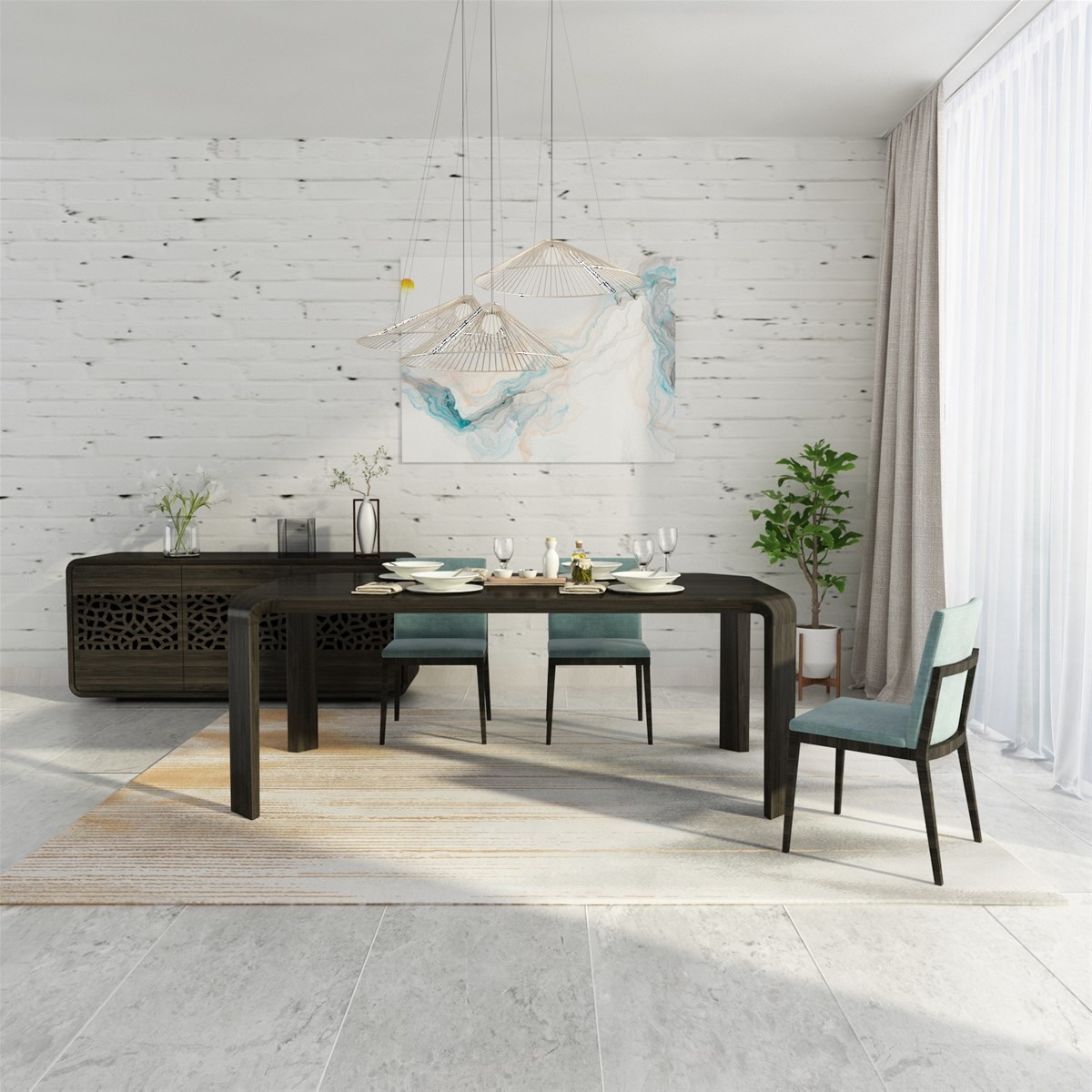 Beverly Solid Bamboo Dining Table