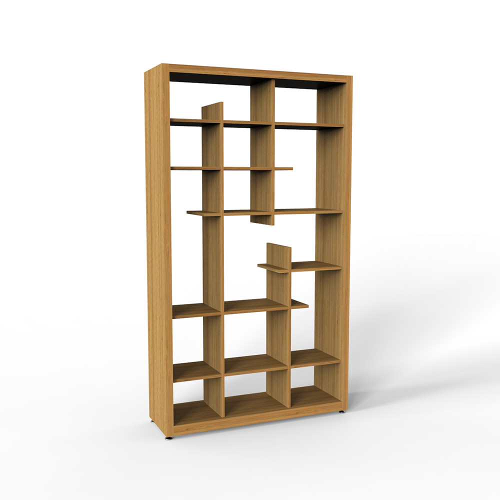 Lattice Solid Bamboo Shleving Unit bookcase