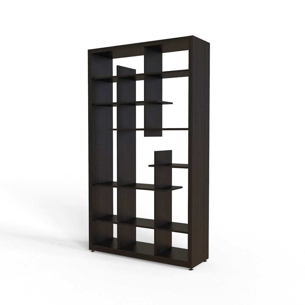 Lattice Solid Bamboo Shleving Unit bookcase