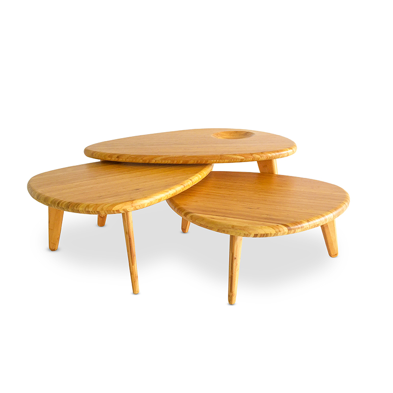 Pebbles Bunch Solid Bamboo Coffee Table