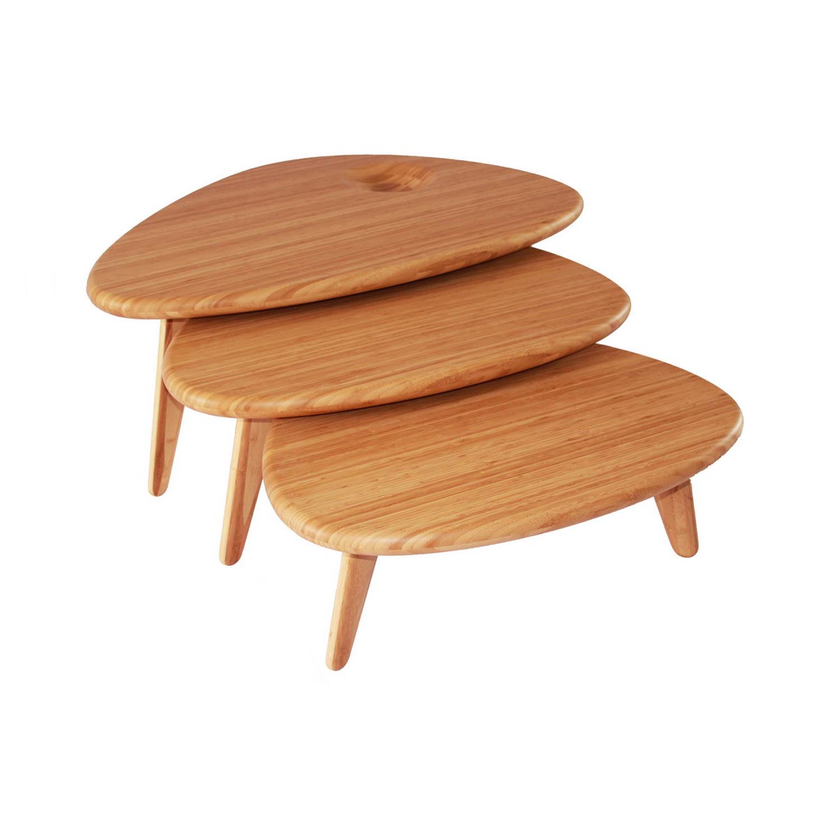 Pebbles Bunch Solid Bamboo Coffee Table