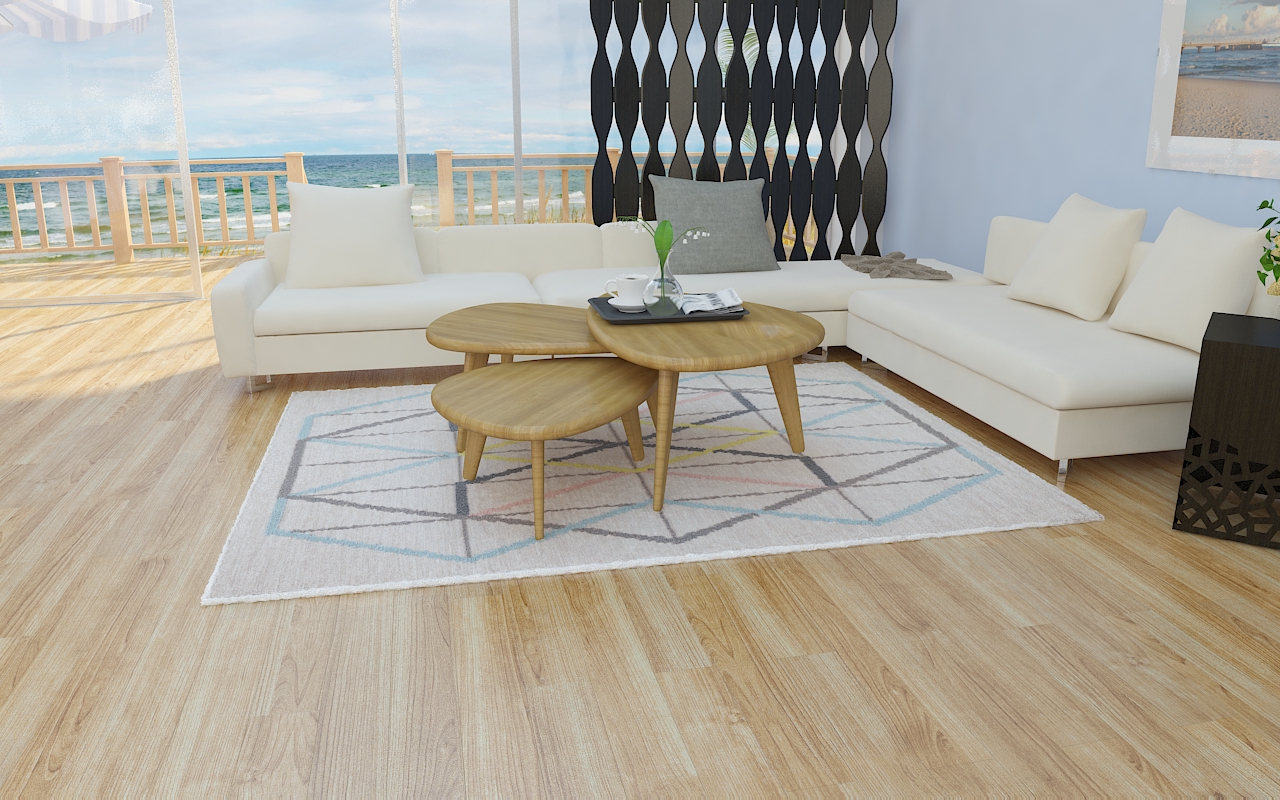 Pebbles Bunch Solid Bamboo Coffee Table
