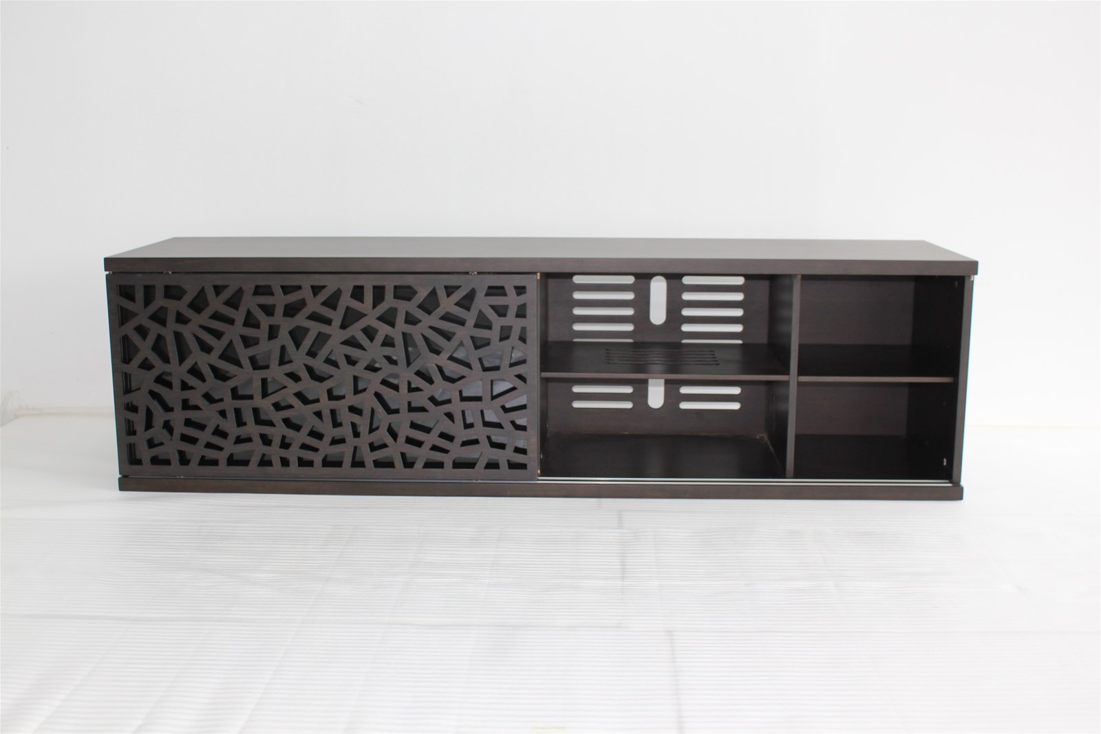 Slide Solid Bamboo Large TV Unit