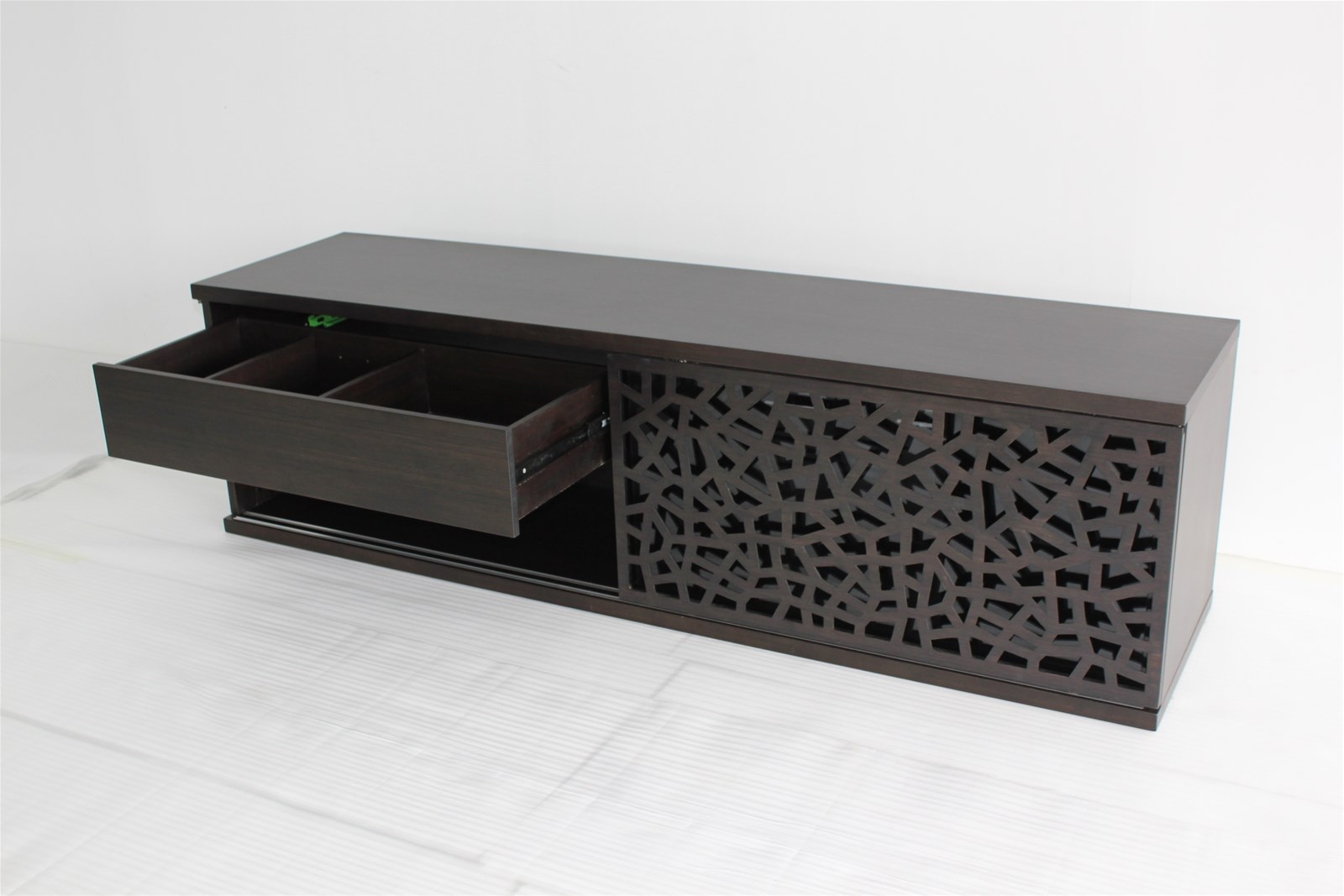 Slide Solid Bamboo Large TV Unit