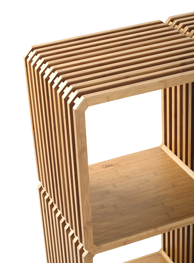 Slot Solid Bamboo Storage Unit