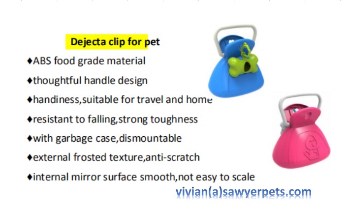 Dejecta Clip for Pet Poop Scoop with Waste Bag