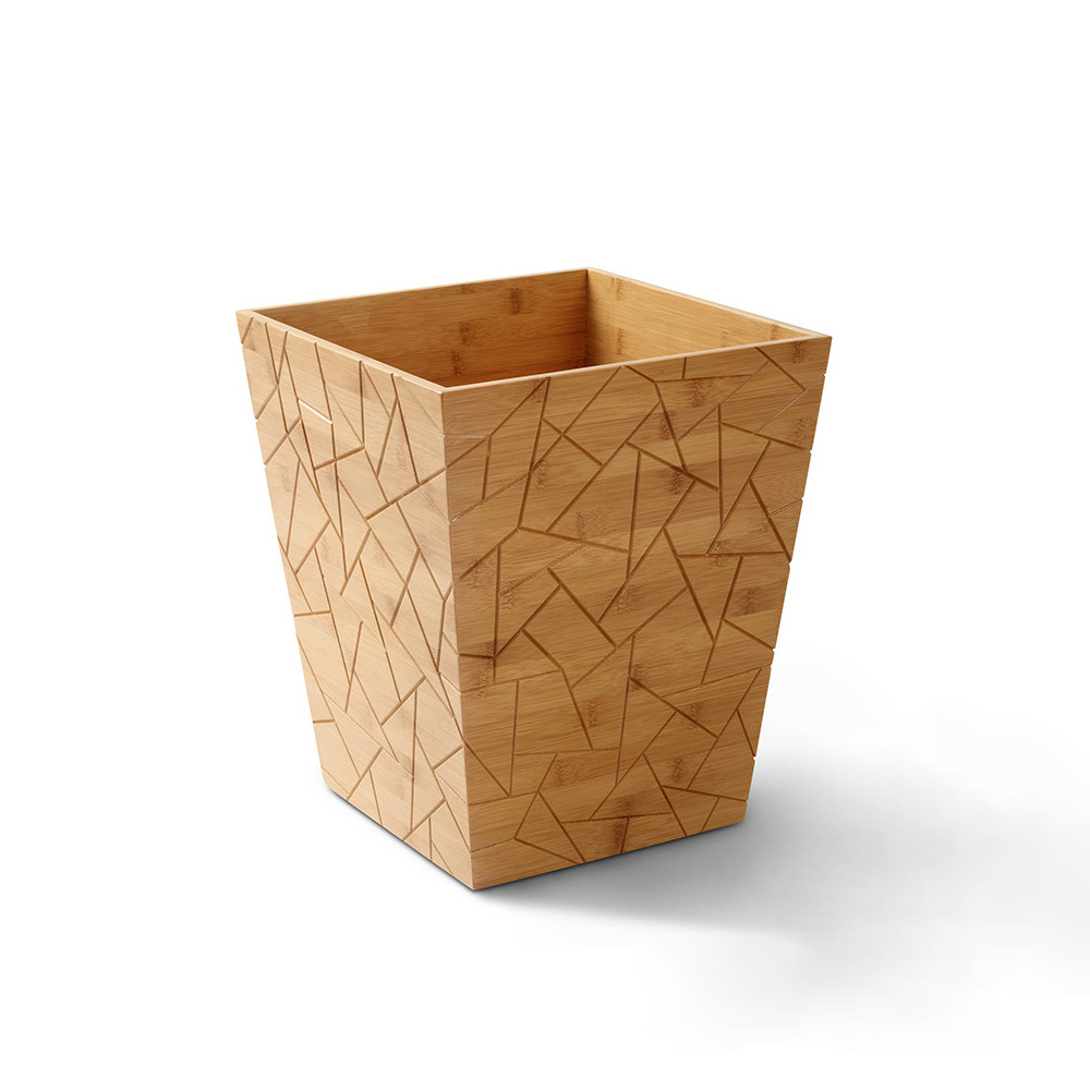 Lattice and Lace Solid Bamboo Trash Bin