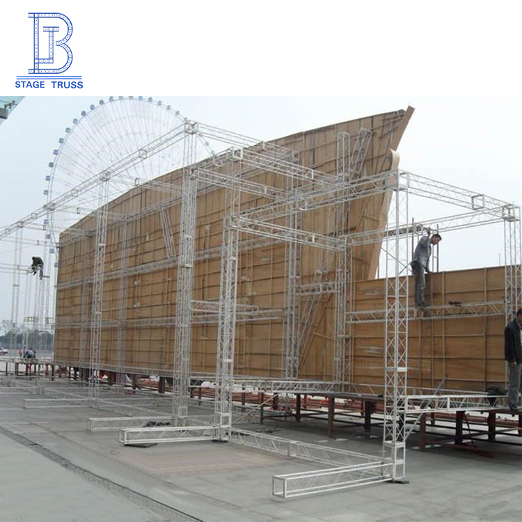 200 200 mm Aluminum Square Tube Screw Stage Truss Equipment for Trade Show Booth