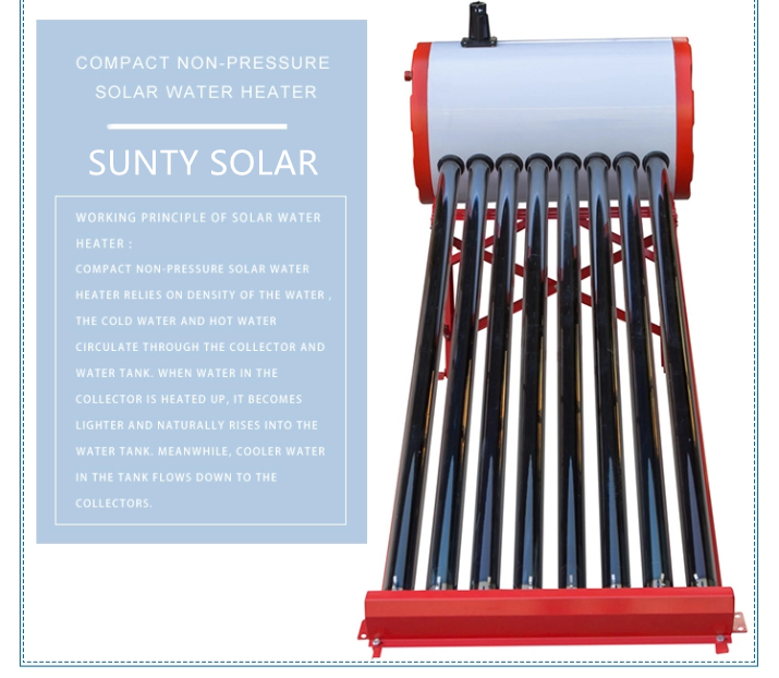 2019 latest Sun Heat Pipe Solar Water Heater