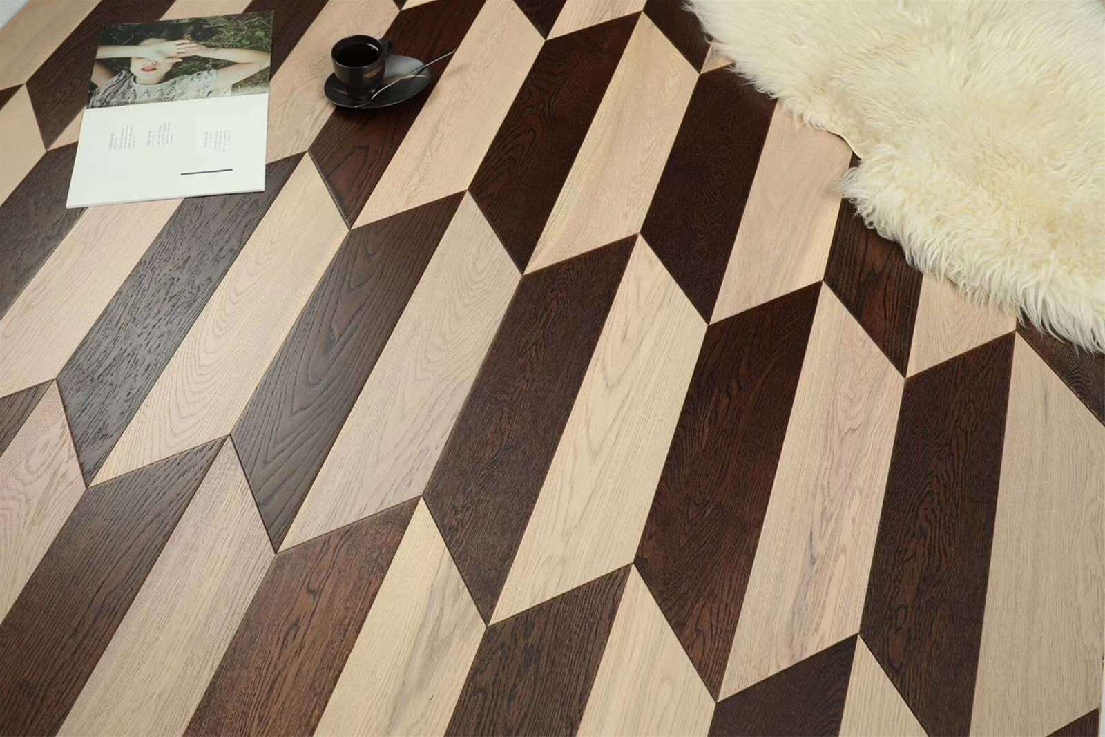 Geometry Parquet Trapezium Engineered Wood Flooring