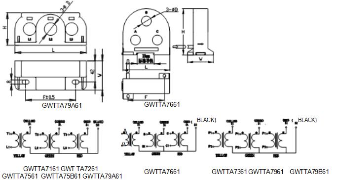 2A 25A 50A 150A Rated Input Current Transformers for Motor Protection