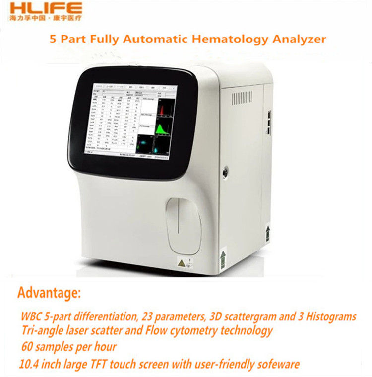 5part Hematology Analyzer Blood Analyzer Machine
