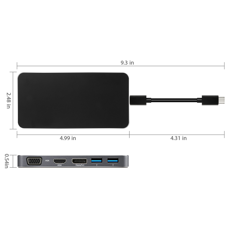 7in1 type c hub with ethernet portusb typec hub to USB30TypeC Charging Adapter
