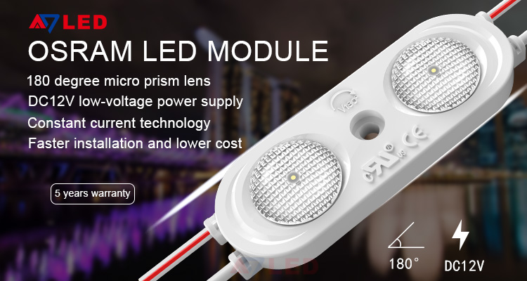 Shenzhen factory price high power 12v 2w outdoor 180 degree lens SMD 2835 led module light