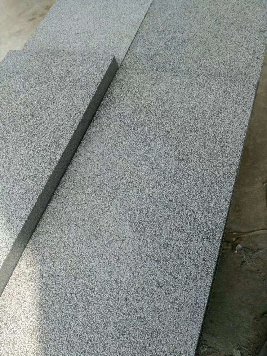 Bush Hammered Black Basalt Tiles