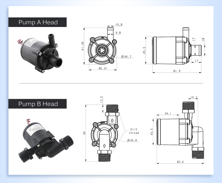 Professional Supplier 12V 24V Mini Hot Water Centrifugal Circulation Pump