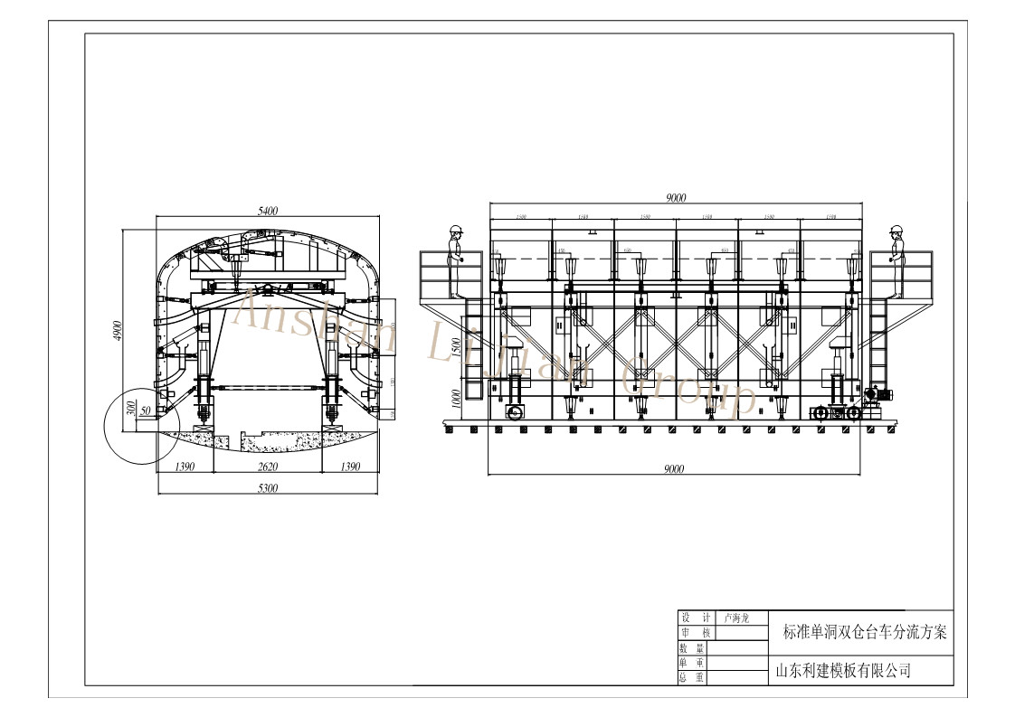 Tunnel formwork construction concrete