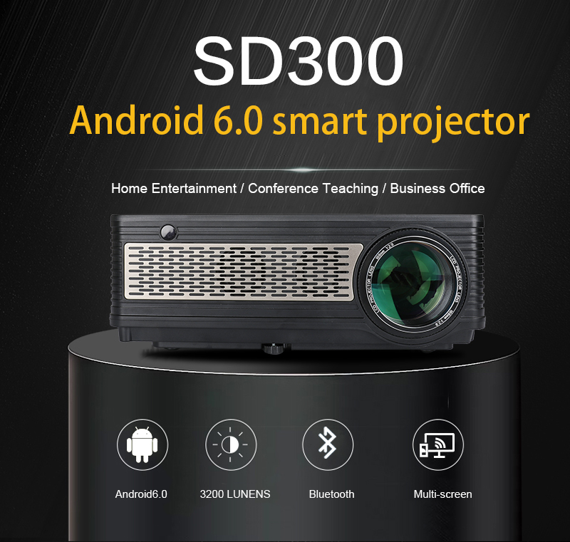 SD300 Multimedia LCD Projector 720P1080P