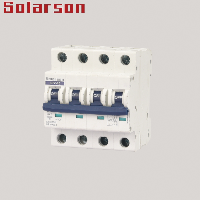 1000VDC Mini Circuit Breaker for Solar Energy Photovoltaic system 4P 16A20A25A