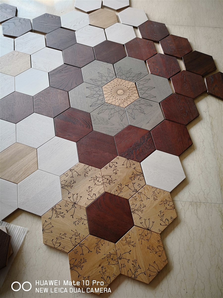 Hexagon Engineered Wood Flooring