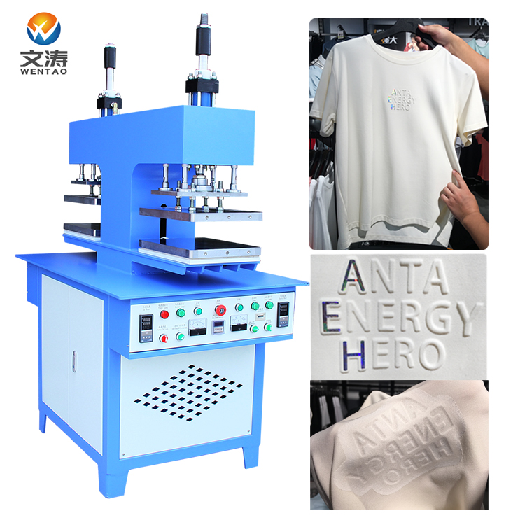 Hydraulic Fabric Silicone Label 3d Embossing Machine for DIY Garment