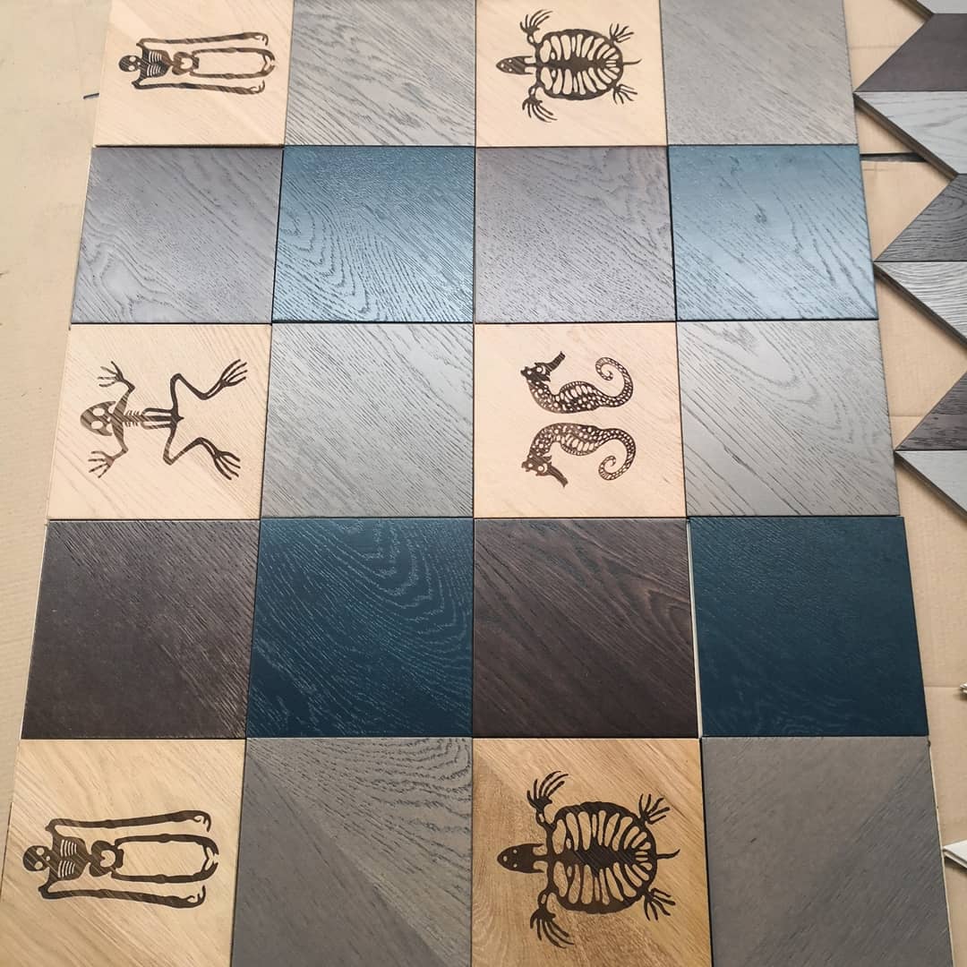 Laser design Parquet Engineered Wood Flooring