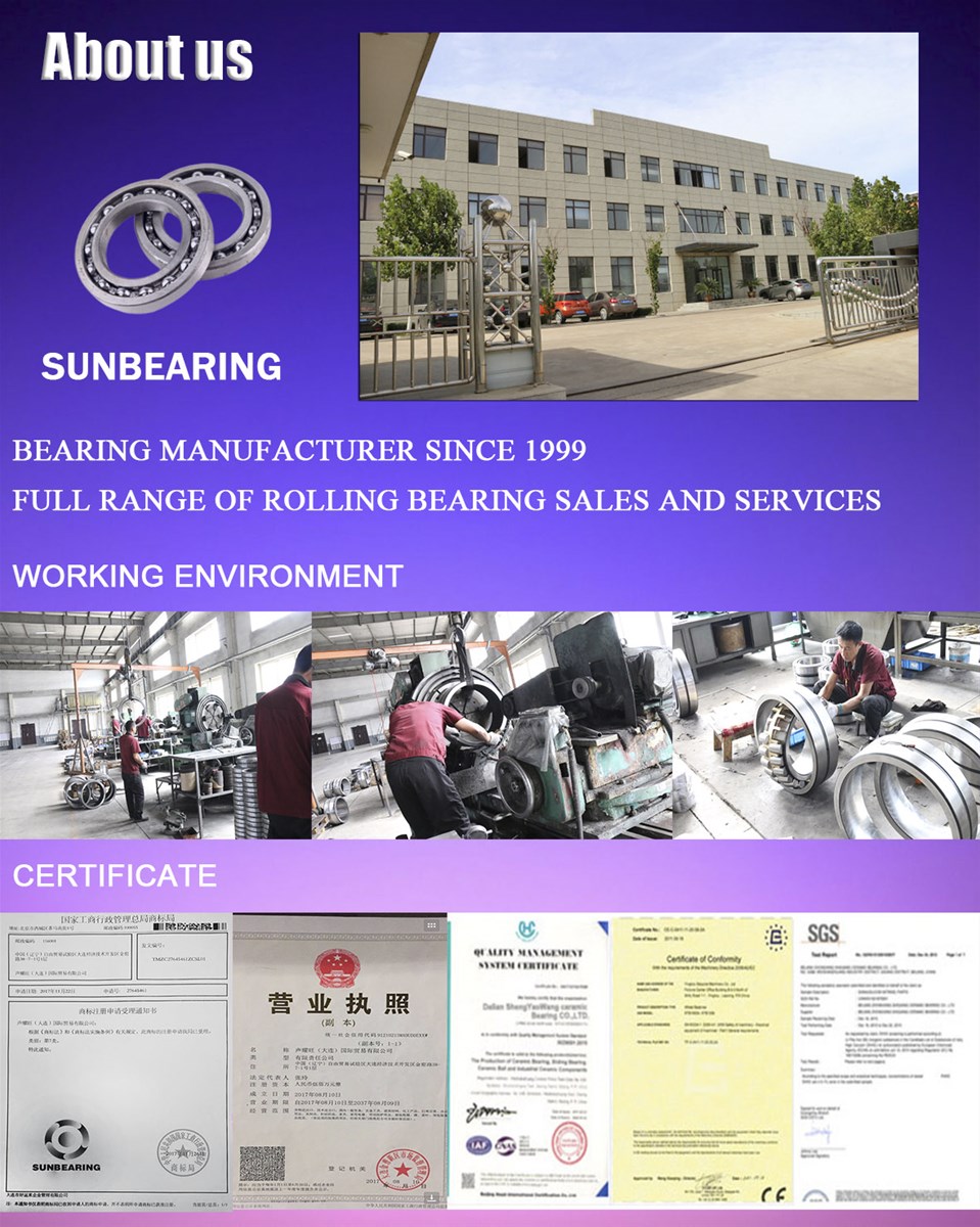 SUNBEARING Industrial High Precision Deep Groove Radial Ball Bearing 6311