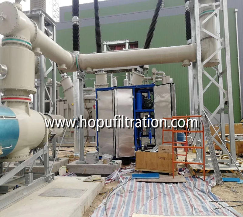 Weather proof enclosed cover transformer oil purification plant used insulation oil processing unit with shelter