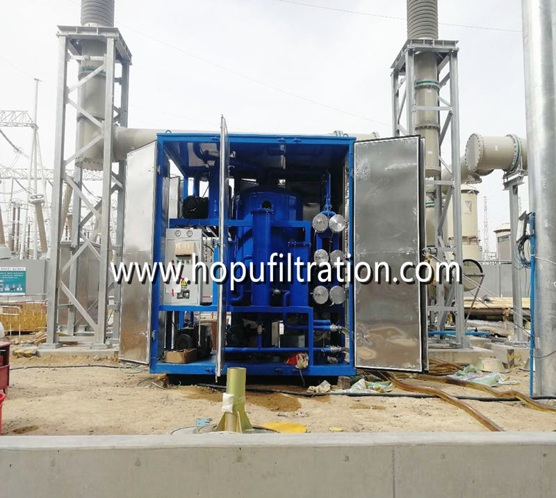 Weather proof enclosed cover transformer oil purification plant used insulation oil processing unit with shelter