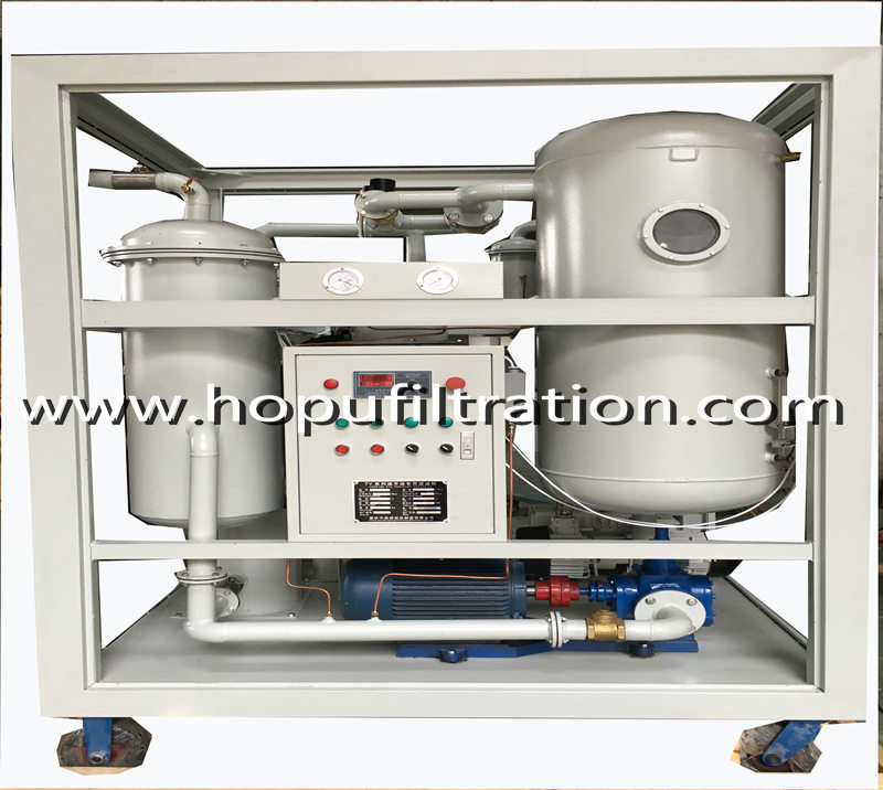 Vacuum Steam Turbine Oil PurifierEmusified Oil Purification plant turbine oil dehydrator with enclosure