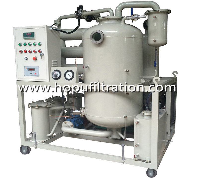 Vacuum Steam Turbine Oil PurifierEmusified Oil Purification plant turbine oil dehydrator with enclosure