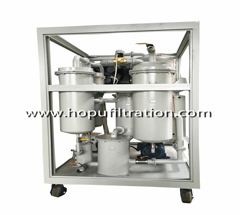 Vacuum Steam Turbine Oil PurifierEmusified Oil Purification plant turbine oil dehydrator with enclosure