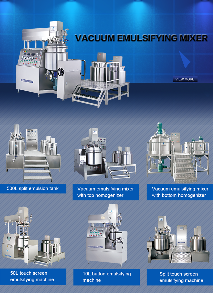 SinaEkato Hot Sale Body Cream Making Machine Vacuum Emulsifying Mixer