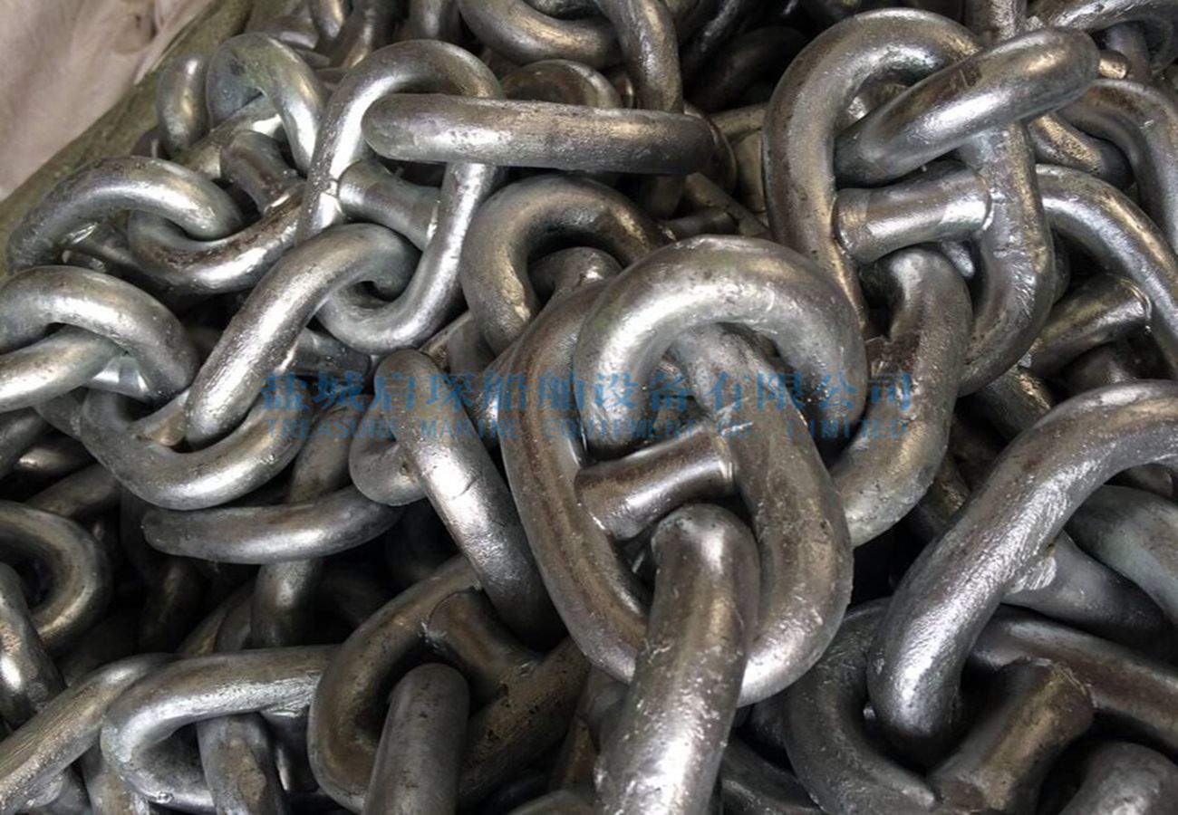 Galvanized anchor chain U2 125MM stud chain