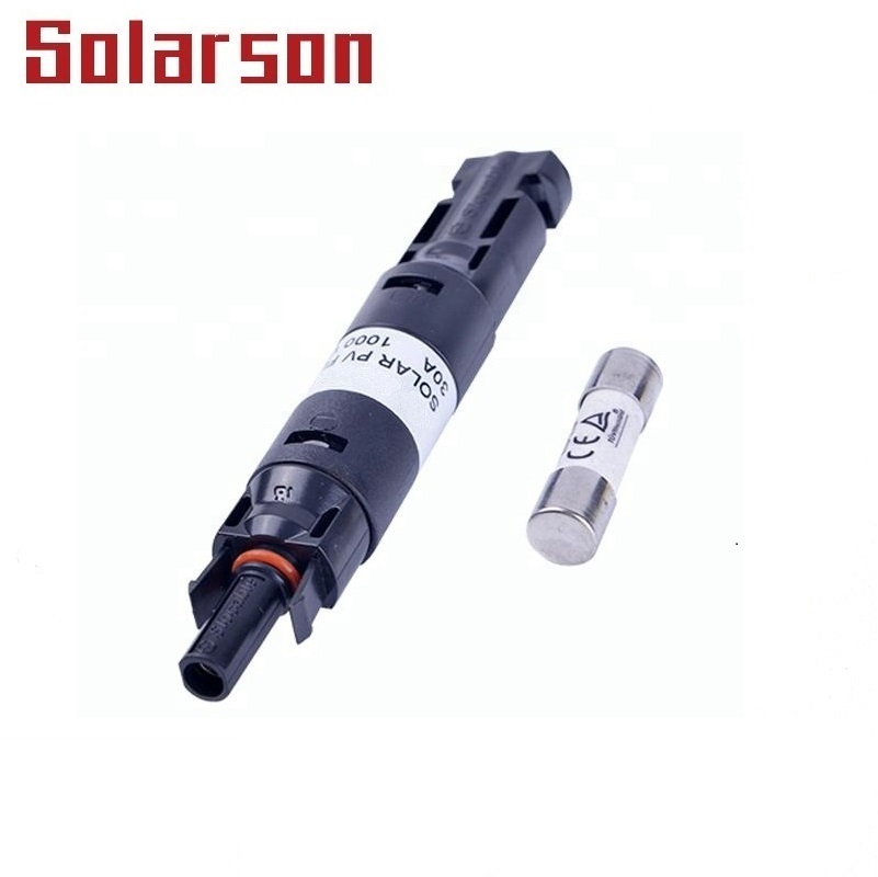 TUV UL 1500V DC IP68 MC4 Inline Fuse Holder for Solar System 1A30A