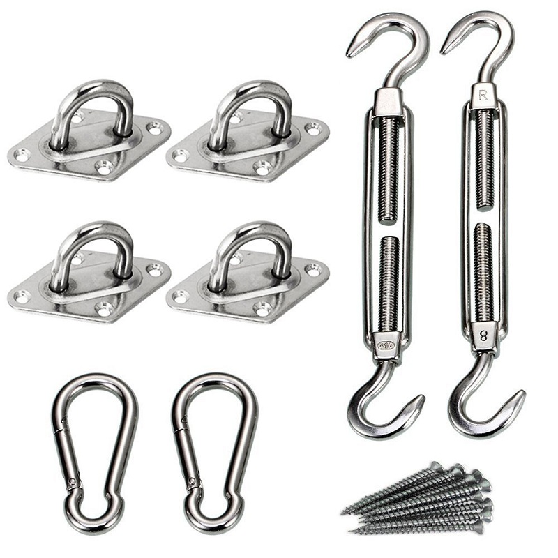 Stainless Steel Sun Shade Sail Structure Installation Hardware