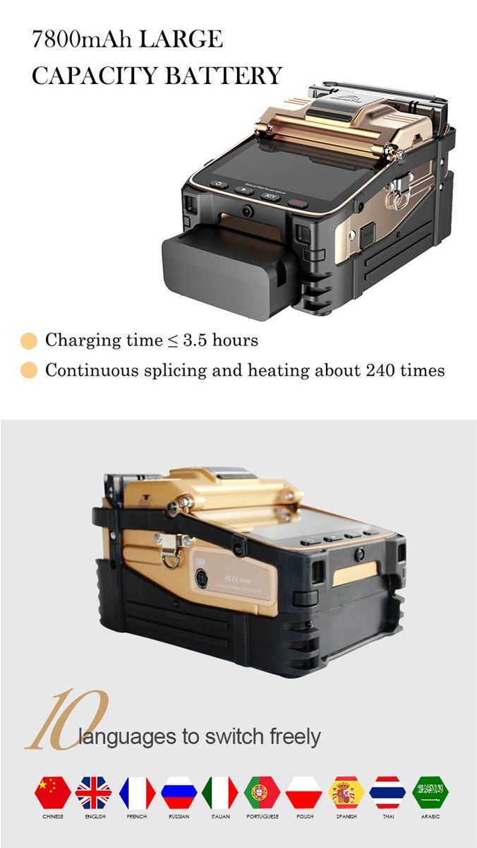 Signal Fire AI8C 6 Seconds Splicing Optical Fiber Splicing Machine Fusion splicer