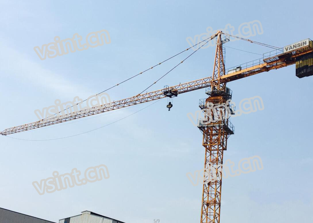 QTZ63C5510 6t Hammer Head China Tower Crane with 55m Jib Length QTZ63